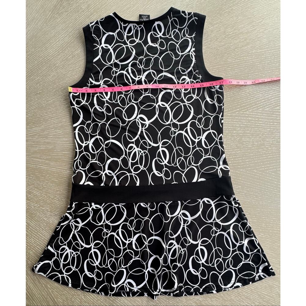 Tribal Sporty Tennis Golf Mini Black White Geometric Circle O-Ring Dress M - Picture 7 of 7